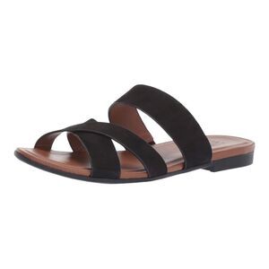 Naturalizer Treasure Black Suede Leather Slide Sandal Size 7 Wide
